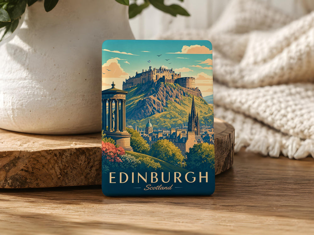Edinburgh Castle Fridge Magnet, Scotland Landmark Souvenir Magnet, Edinburgh Travel Gift, Historic Castle Keepsake Magnet