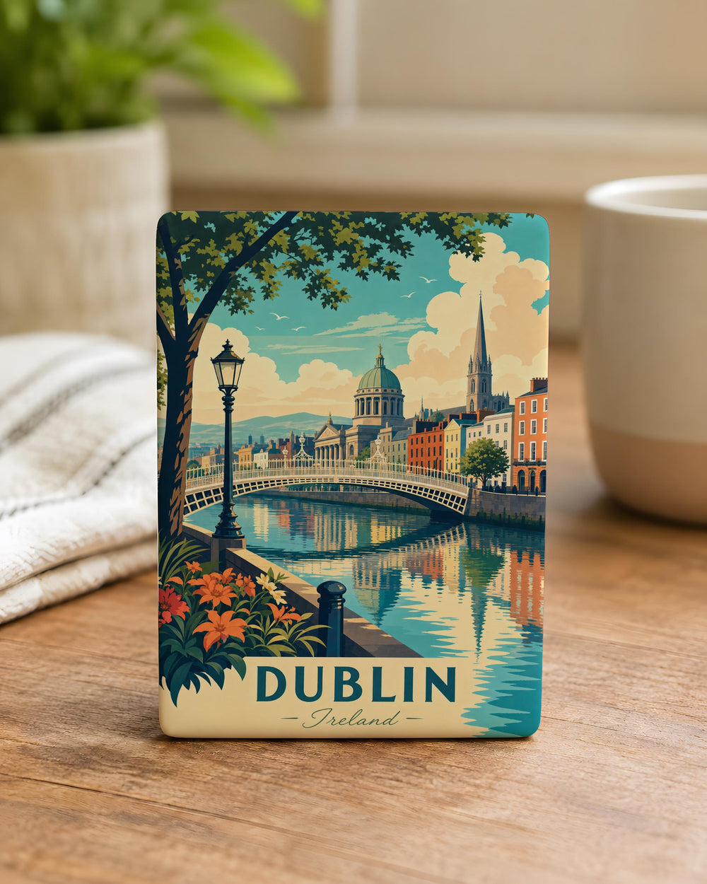 Dublin Ireland Fridge Magnet, Dublin City Souvenir Magnet, Ireland Travel Keepsake, Dublin Landmark Refrigerator Magnet