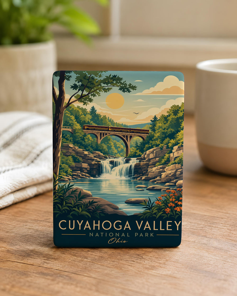 Cuyahoga Valley National Park Fridge Magnet, Ohio National Park Souvenir Magnet, Scenic Park Landmark Refrigerator Magnet