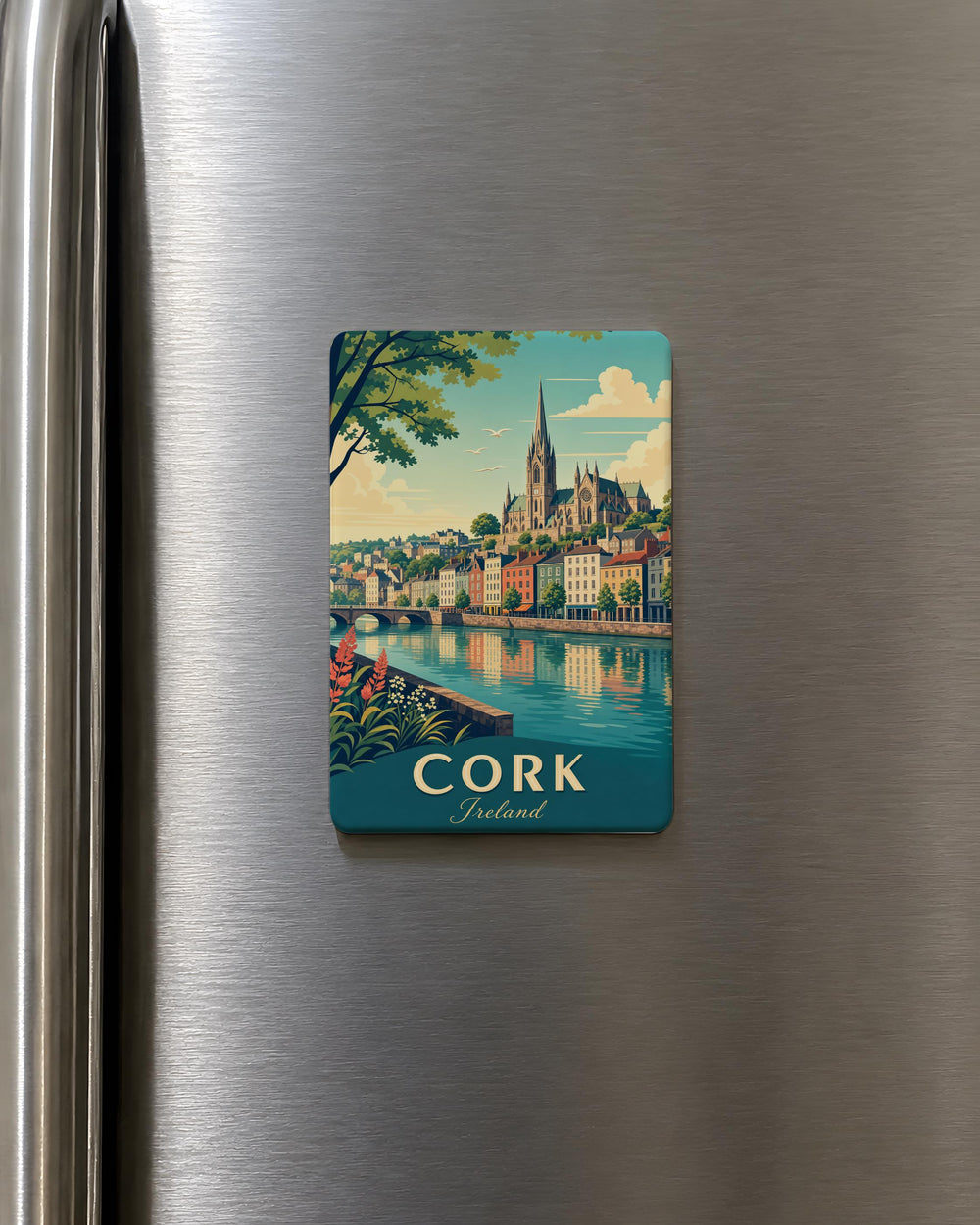 Cork Ireland Fridge Magnet, Cork City Souvenir Magnet, Ireland Travel Keepsake, Irish Gift, County Cork Memorabilia Magnet