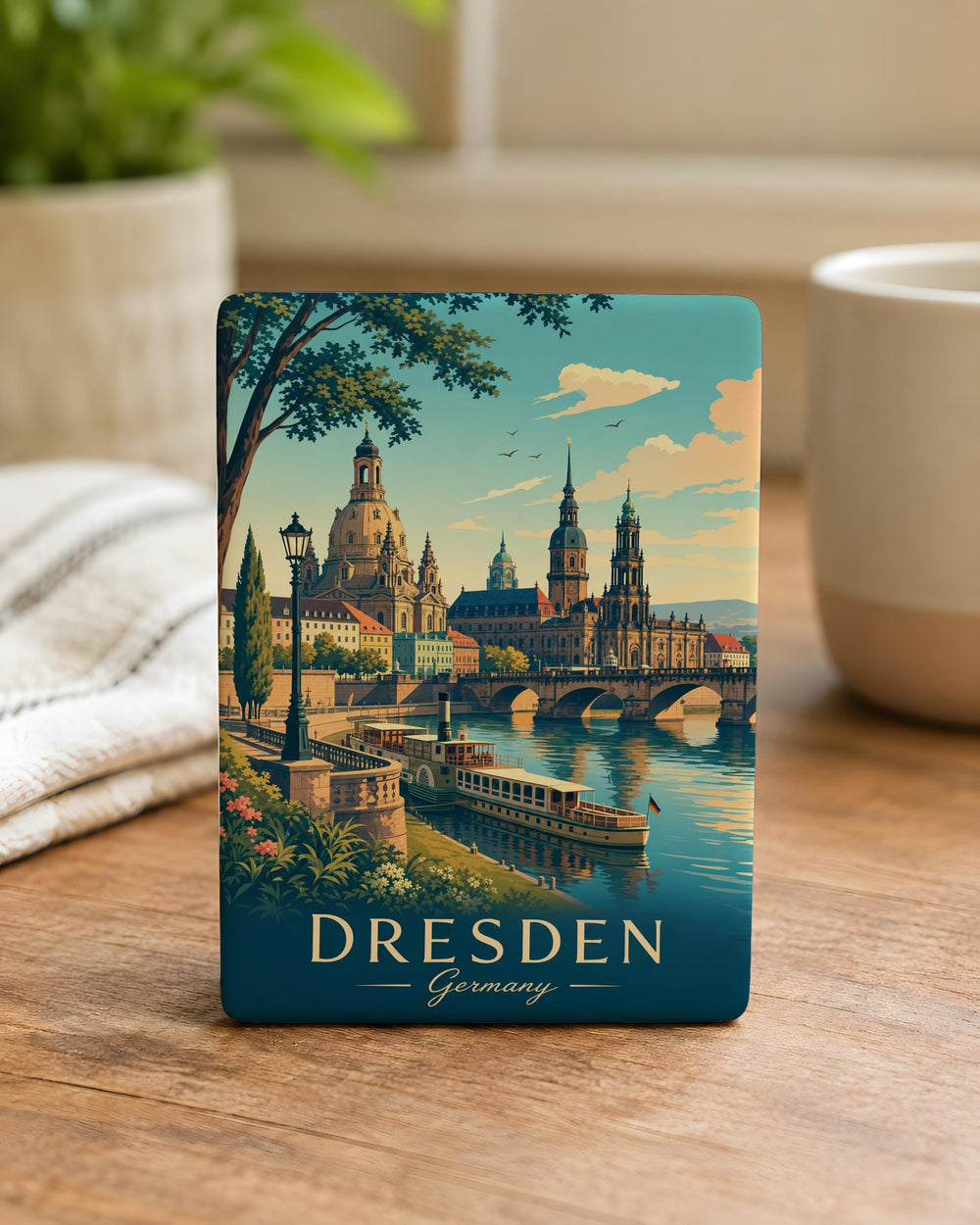Dresden Germany Fridge Magnet, Dresden Landmark Souvenir Magnet, Dresden City Travel Gift, Germany Vacation Keepsake Magnet