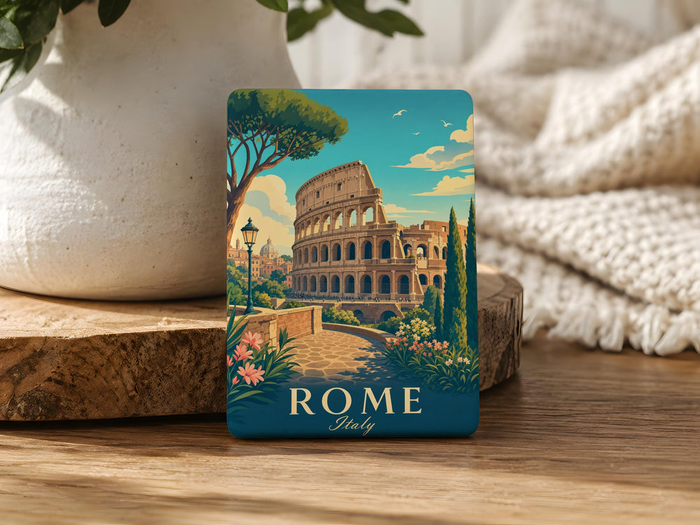 Colosseum Fridge Magnet, Rome Italy Souvenir Magnet, Ancient Roman Amphitheater Refrigerator Magnet, Travel Keepsake Gift