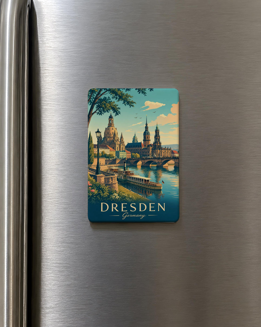 Dresden Germany Fridge Magnet, Dresden Landmark Souvenir Magnet, Dresden City Travel Gift, Germany Vacation Keepsake Magnet