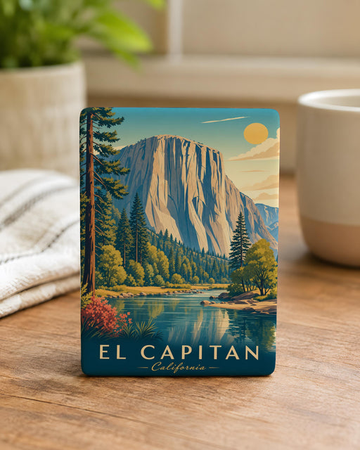 El Capitan Fridge Magnet, Yosemite National Park Climbing Landmark Souvenir Magnet, California Granite Mountain Gift