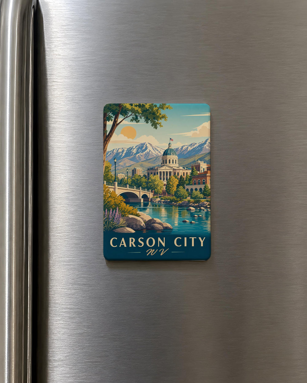 Carson City NV Fridge Magnet, Nevada State Capital Souvenir Magnet, Carson City Nevada Travel Keepsake Magnet