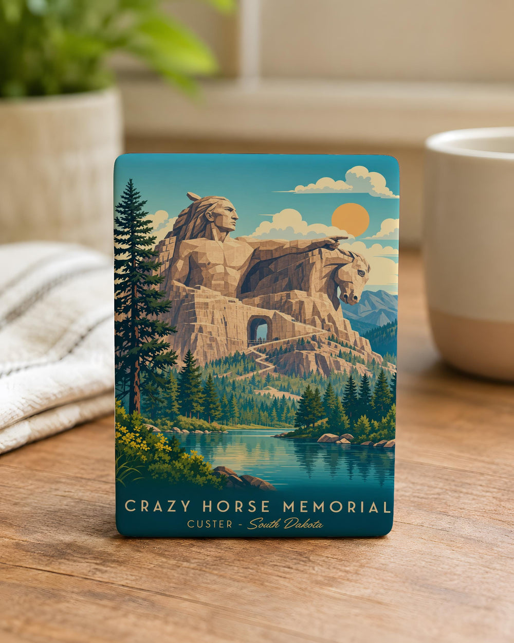 Crazy Horse Memorial Fridge Magnet, South Dakota Monument Souvenir, Black Hills Landmark Keepsake Magnet