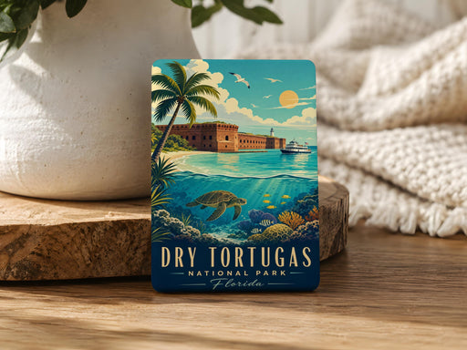 Dry Tortugas National Park Fridge Magnet, Florida Keys Souvenir, Fort Jefferson Coastal Island Travel Keepsake Magnet