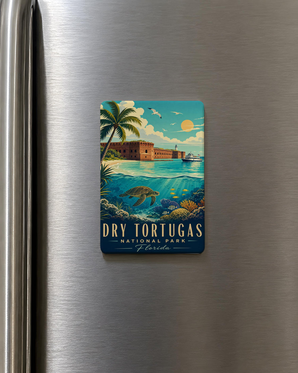 Dry Tortugas National Park Fridge Magnet, Florida Keys Souvenir, Fort Jefferson Coastal Island Travel Keepsake Magnet
