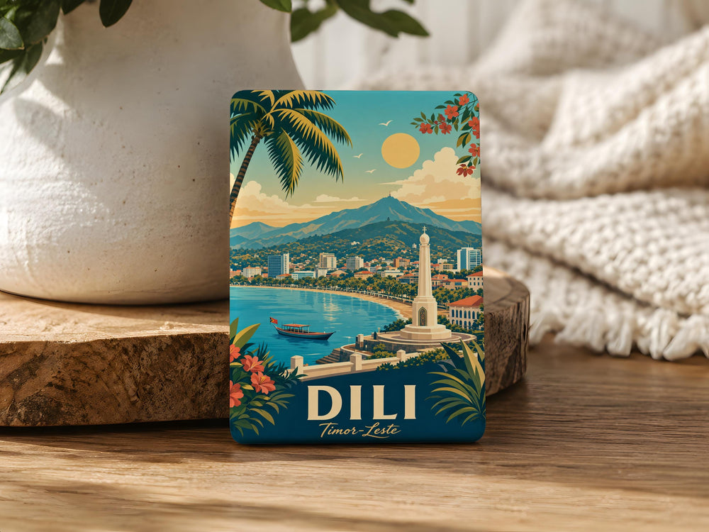Dili Timor-Leste Fridge Magnet, Dili City Souvenir Magnet, Timor-Leste Travel Gift, East Timor Keepsake Magnet