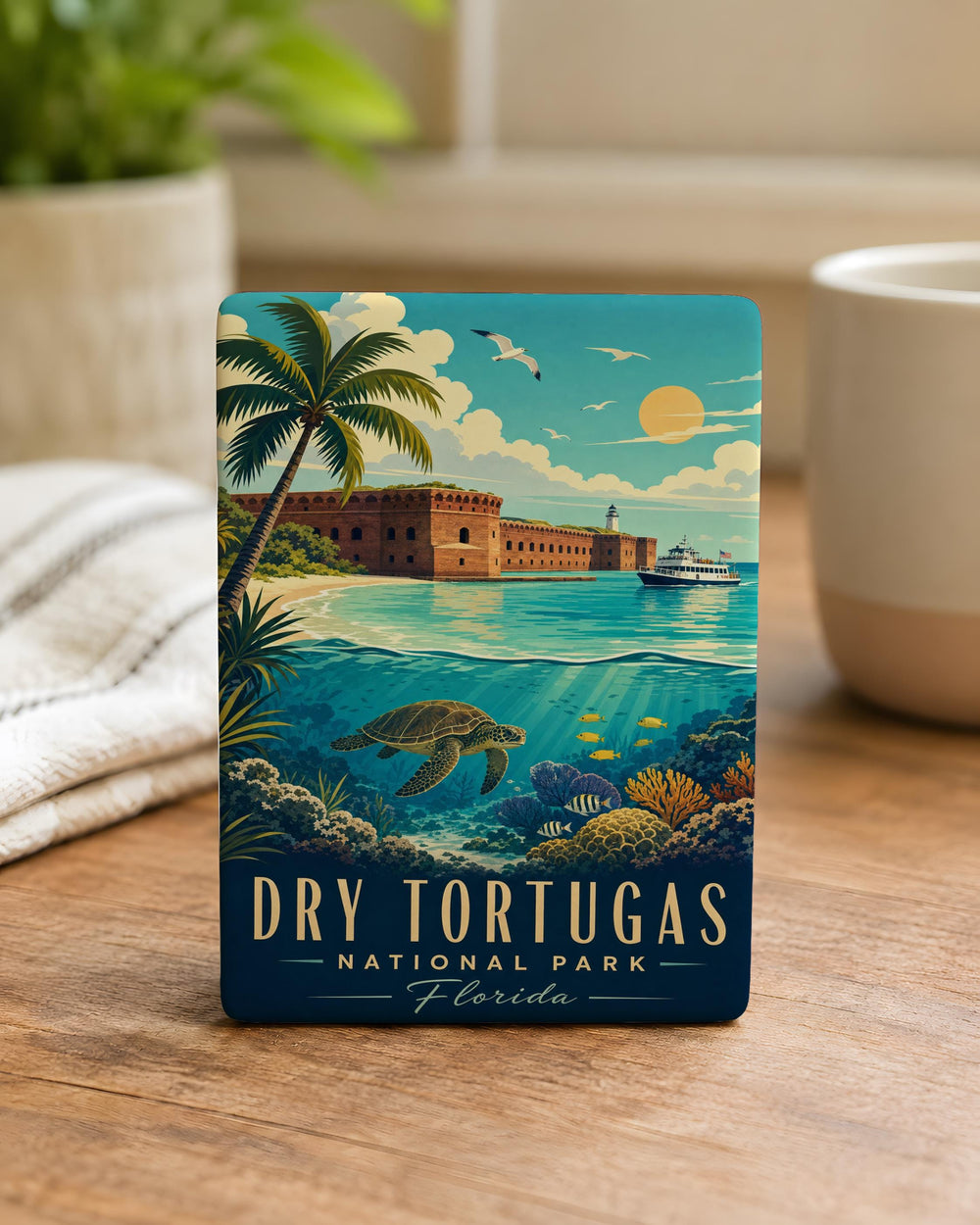 Dry Tortugas National Park Fridge Magnet, Florida Keys Souvenir, Fort Jefferson Coastal Island Travel Keepsake Magnet