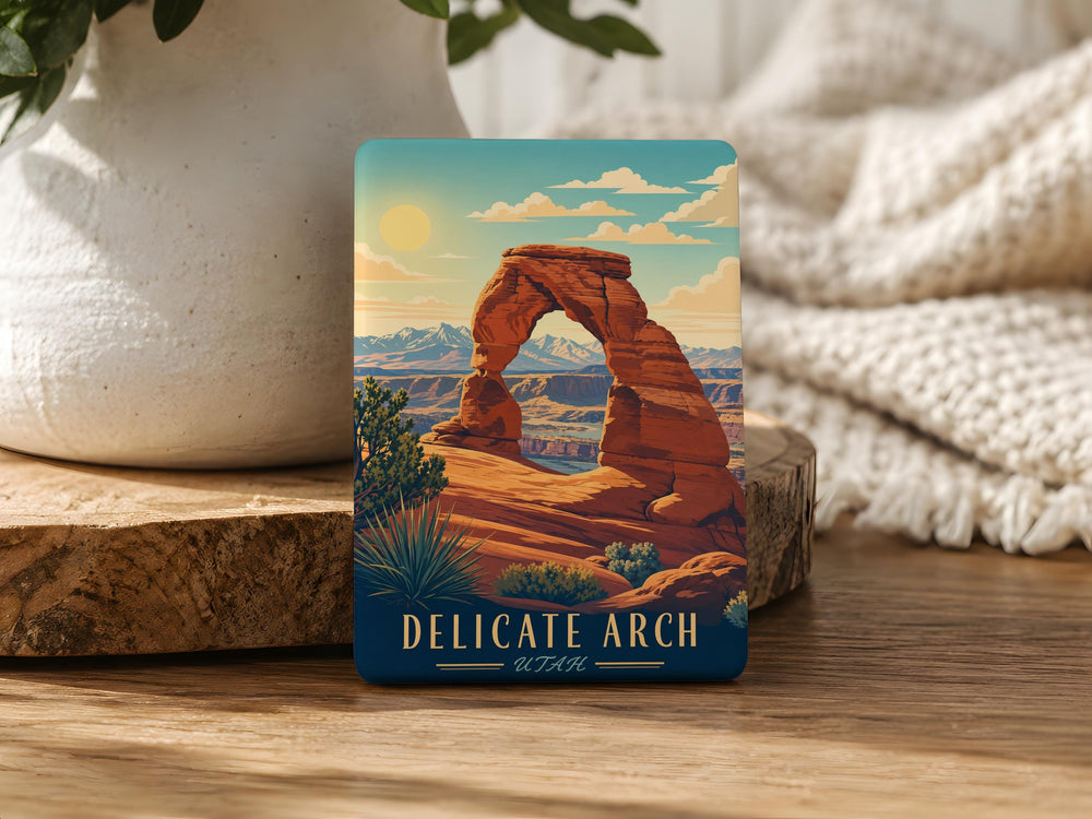 Delicate Arch Fridge Magnet, Utah Arches National Park Souvenir Magnet, Moab Desert Landmark Travel Gift