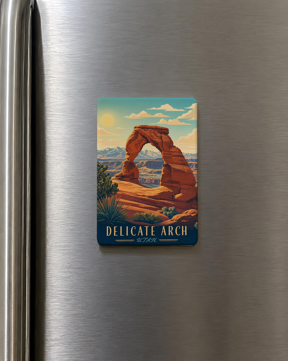 Delicate Arch Fridge Magnet, Utah Arches National Park Souvenir Magnet, Moab Desert Landmark Travel Gift