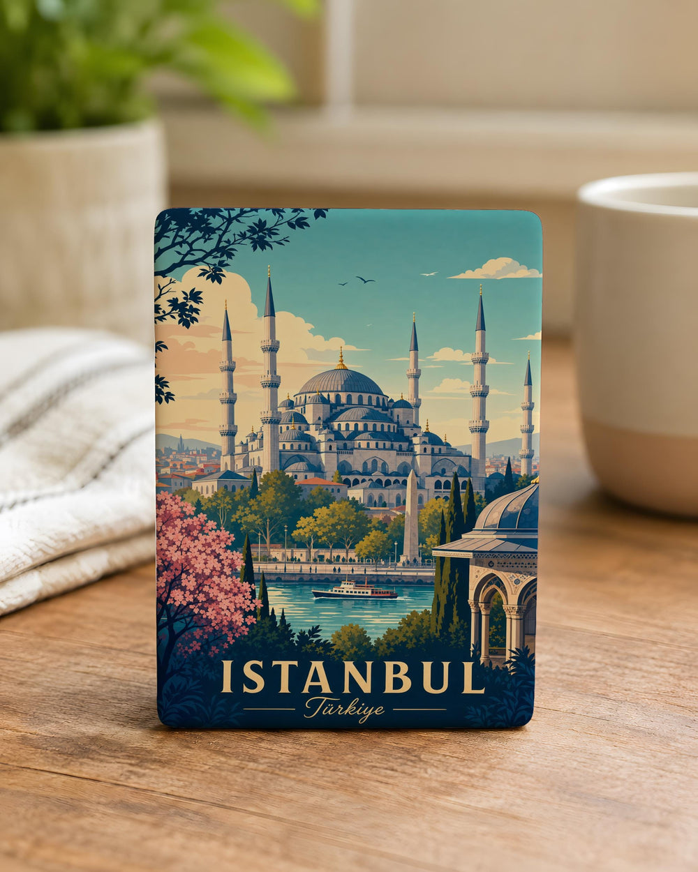 Blue Mosque Fridge Magnet, Istanbul Turkey Landmark Souvenir, Islamic Architecture Travel Gift, Mosque Decor Magnet