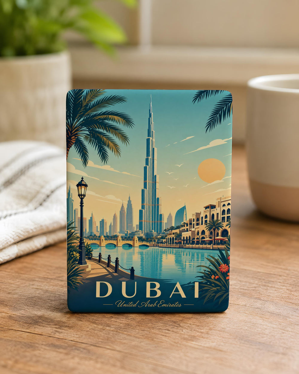 Burj Khalifa Fridge Magnet, Dubai Landmark Souvenir Magnet, UAE Travel Gift, Skyscraper Building Magnet, Dubai Decor Magnet