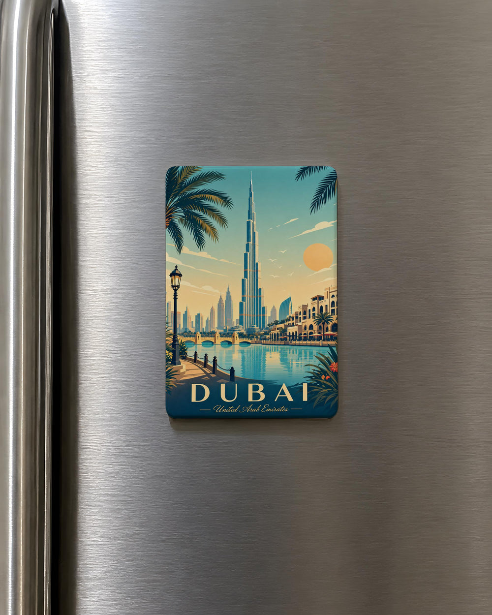 Burj Khalifa Fridge Magnet, Dubai Landmark Souvenir Magnet, UAE Travel Gift, Skyscraper Building Magnet, Dubai Decor Magnet