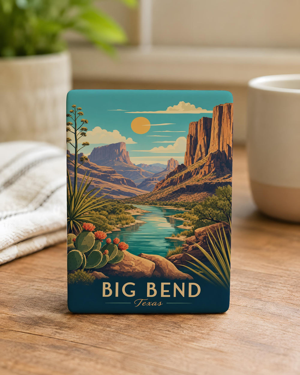 Big Bend National Park Fridge Magnet, Texas Desert Landscape Souvenir, Rio Grande Canyon Travel Keepsake Magnet