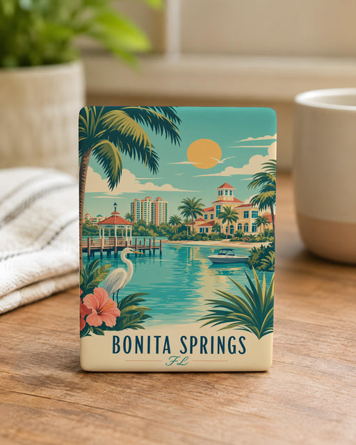 Bonita Springs FL Fridge Magnet, Florida Souvenir Magnet, Bonita Springs Vacation Travel Gift, Gulf Coast Keepsake Magnet