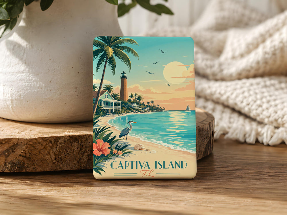 Captiva Island Florida Fridge Magnet, Captiva Island FL Souvenir Magnet, Beach Island Vacation Travel Gift Magnet