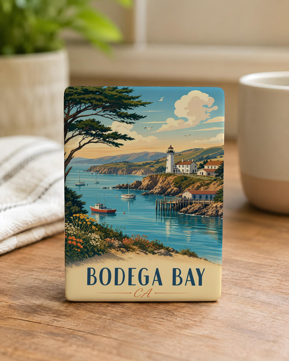 Bodega Bay CA Fridge Magnet, California Coastal Town Souvenir Magnet, Sonoma County Travel Gift, Bodega Bay Keepsake Magnet