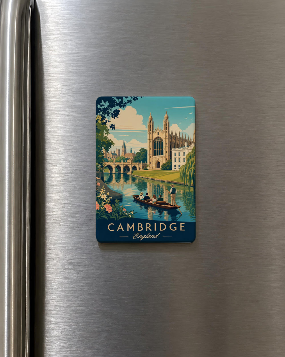 Cambridge England Fridge Magnet, Cambridge City Souvenir Magnet, Cambridge UK Travel Gift, Cambridge Landmark Magnet