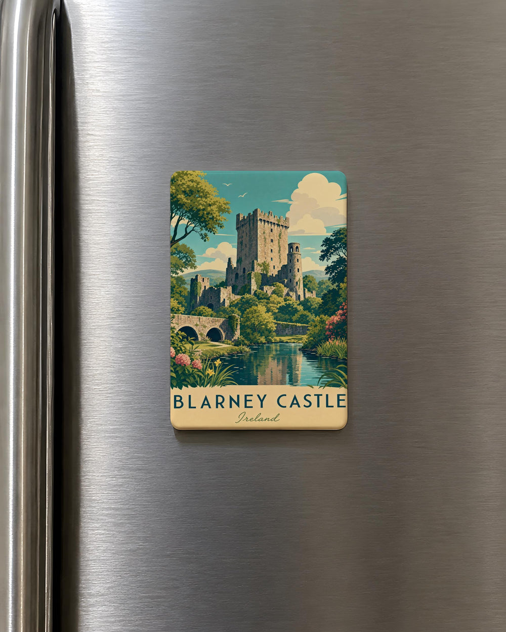 Blarney Castle Fridge Magnet, Ireland Castle Souvenir Magnet, County Cork Travel Keepsake, Irish Landmark Kitchen Magnet