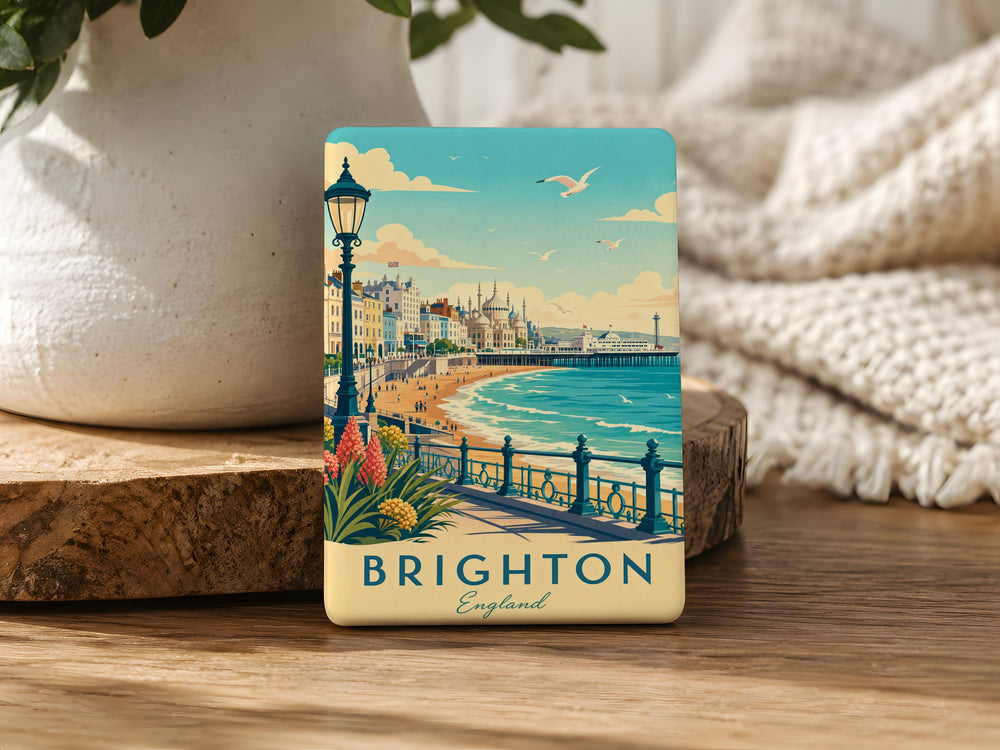 Brighton England Fridge Magnet, Brighton Seaside Souvenir, Brighton Pier Landmark Magnet, UK Travel Gift Magnet