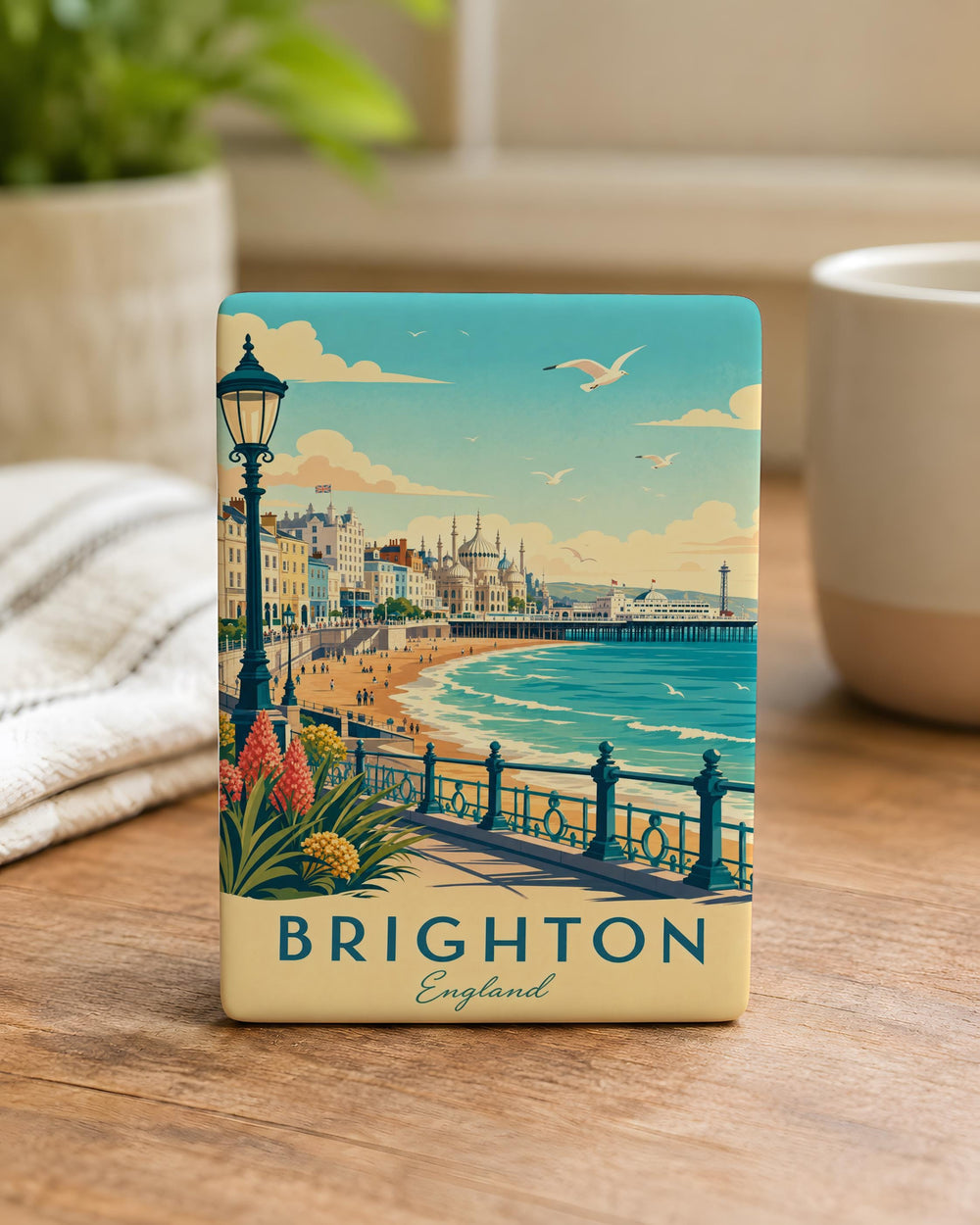 Brighton England Fridge Magnet, Brighton Seaside Souvenir, Brighton Pier Landmark Magnet, UK Travel Gift Magnet