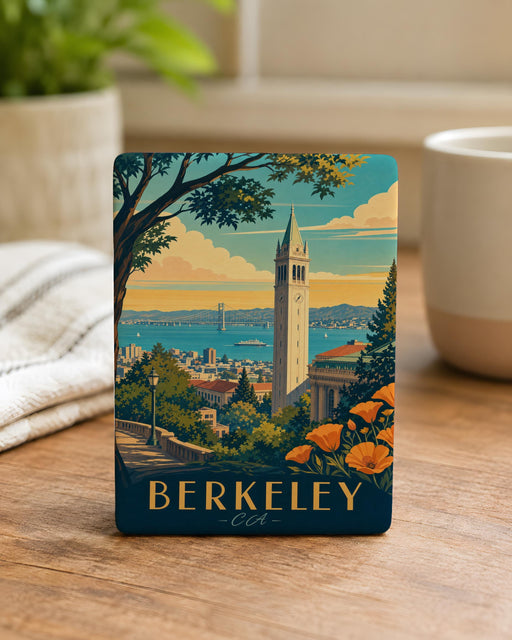 Berkeley CA Fridge Magnet, Berkeley California Souvenir Magnet, UC Berkeley Campus Landmark Gift, Bay Area Travel Keepsake