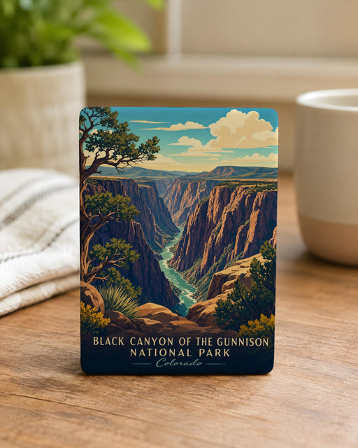 Black Canyon of the Gunnison National Park Fridge Magnet, Colorado Travel Souvenir, Canyon Landscape Keepsake Magnet