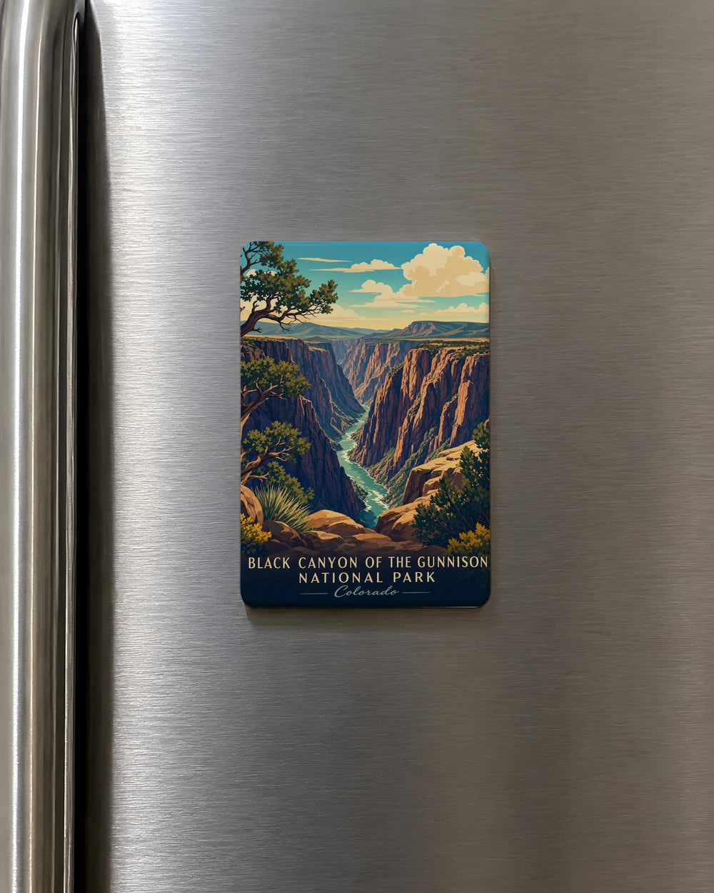Black Canyon of the Gunnison National Park Fridge Magnet, Colorado Travel Souvenir, Canyon Landscape Keepsake Magnet