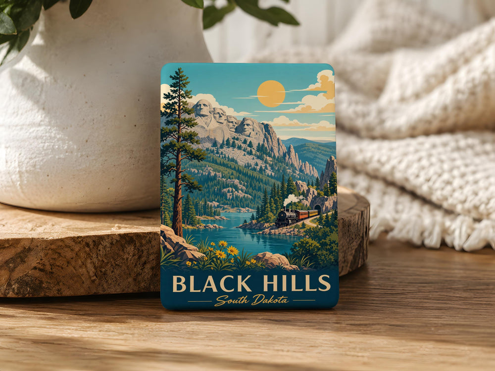 Black Hills Fridge Magnet, South Dakota Hills Souvenir Magnet, Black Hills Travel Keepsake, Mount Rushmore Area Magnet