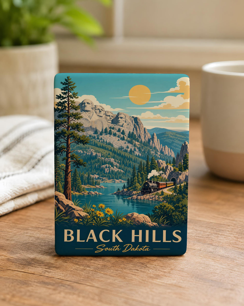 Black Hills Fridge Magnet, South Dakota Hills Souvenir Magnet, Black Hills Travel Keepsake, Mount Rushmore Area Magnet