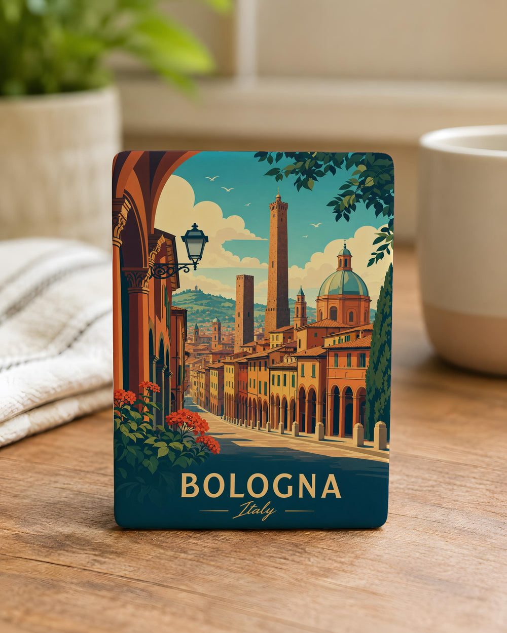 Bologna Italy Fridge Magnet, Bologna Souvenir Magnet, Italy Travel Gift, Bologna Landmark Keepsake, Italian City Magnet