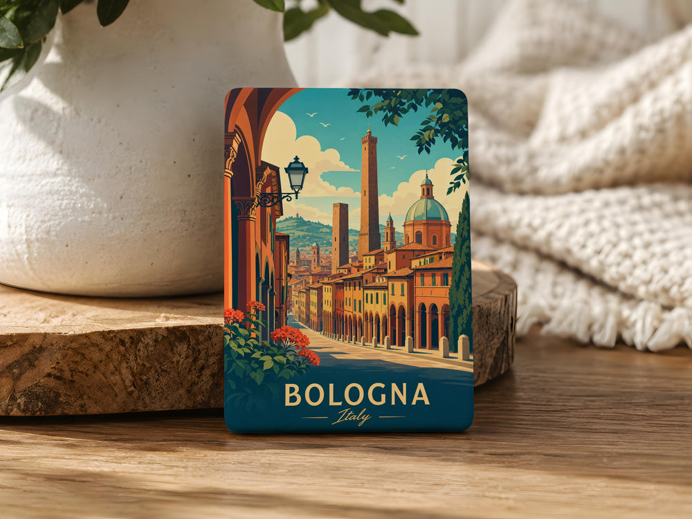Bologna Italy Fridge Magnet, Bologna Souvenir Magnet, Italy Travel Gift, Bologna Landmark Keepsake, Italian City Magnet