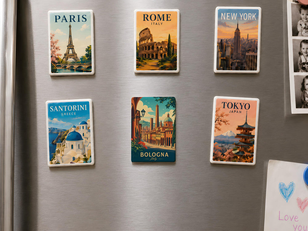 Bologna Italy Fridge Magnet, Bologna Souvenir Magnet, Italy Travel Gift, Bologna Landmark Keepsake, Italian City Magnet