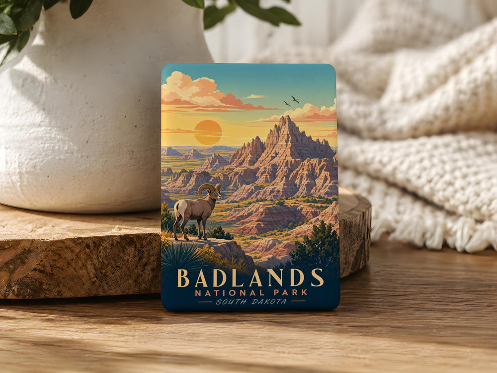 Badlands National Park Fridge Magnet, South Dakota Travel Souvenir, Scenic Park Landscape Keepsake Gift
