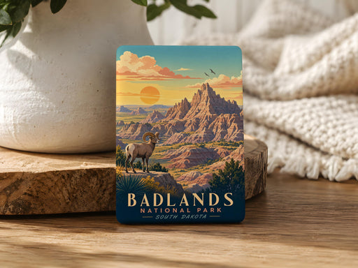 Badlands National Park Fridge Magnet, South Dakota Travel Souvenir, Scenic Park Landscape Keepsake Gift