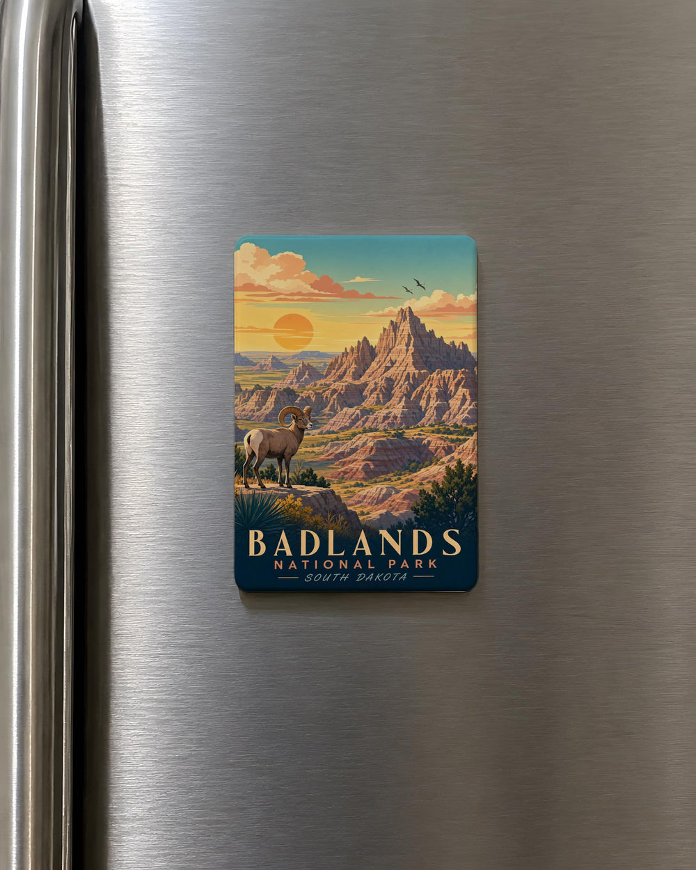 Badlands National Park Fridge Magnet, South Dakota Travel Souvenir, Scenic Park Landscape Keepsake Gift