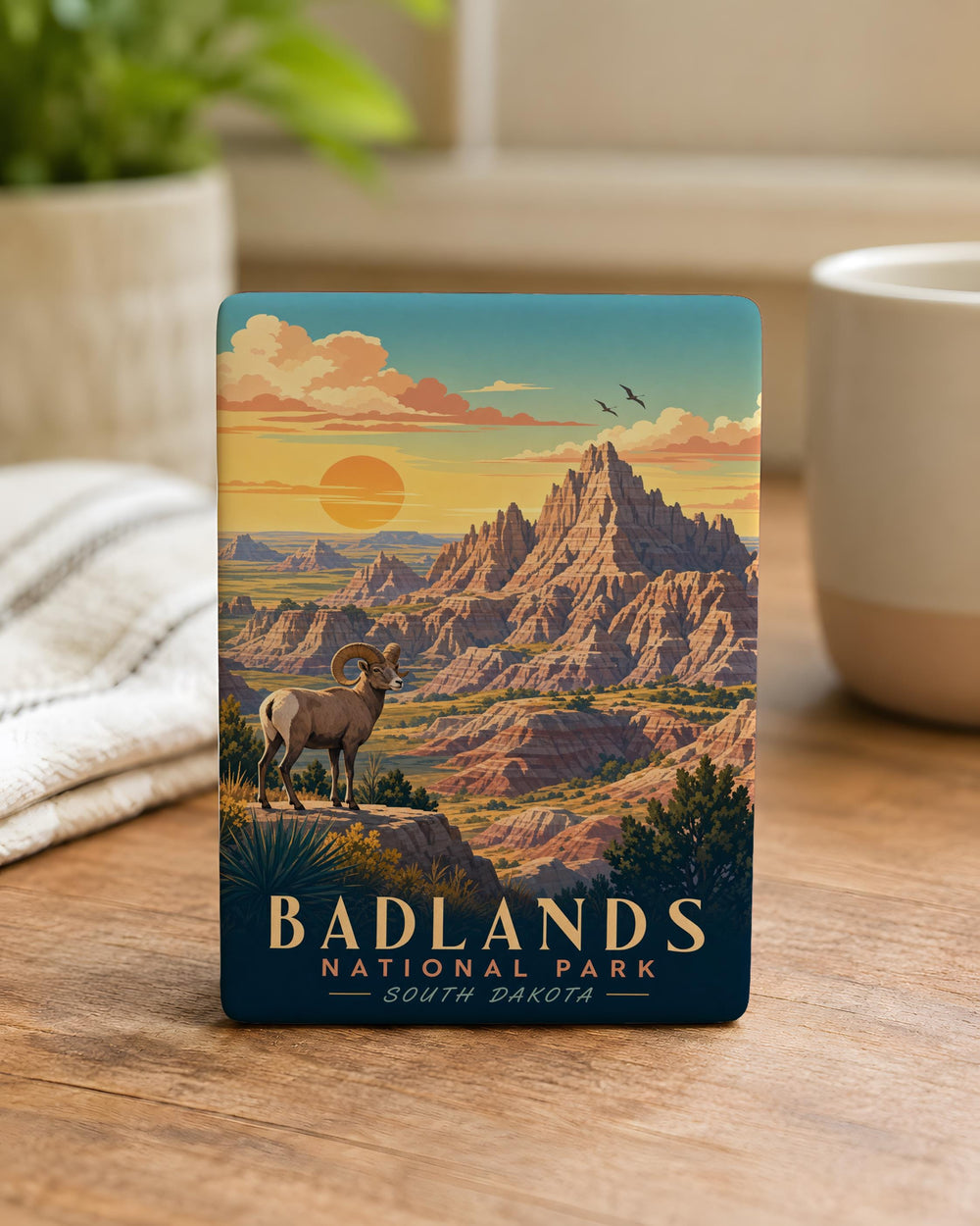 Badlands National Park Fridge Magnet, South Dakota Travel Souvenir, Scenic Park Landscape Keepsake Gift