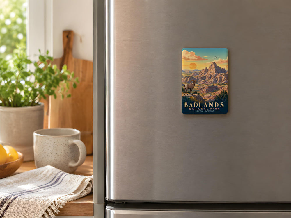 Badlands National Park Fridge Magnet, South Dakota Travel Souvenir, Scenic Park Landscape Keepsake Gift