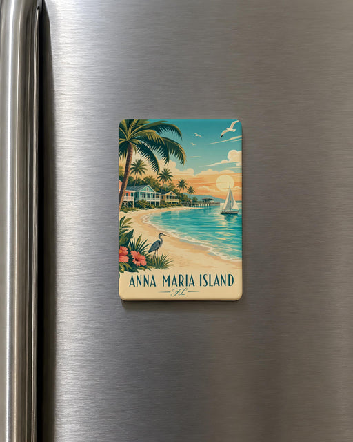 Anna Maria Island Florida Fridge Magnet, Anna Maria Island FL Souvenir Magnet, Beach Vacation Coastal Gift Magnet