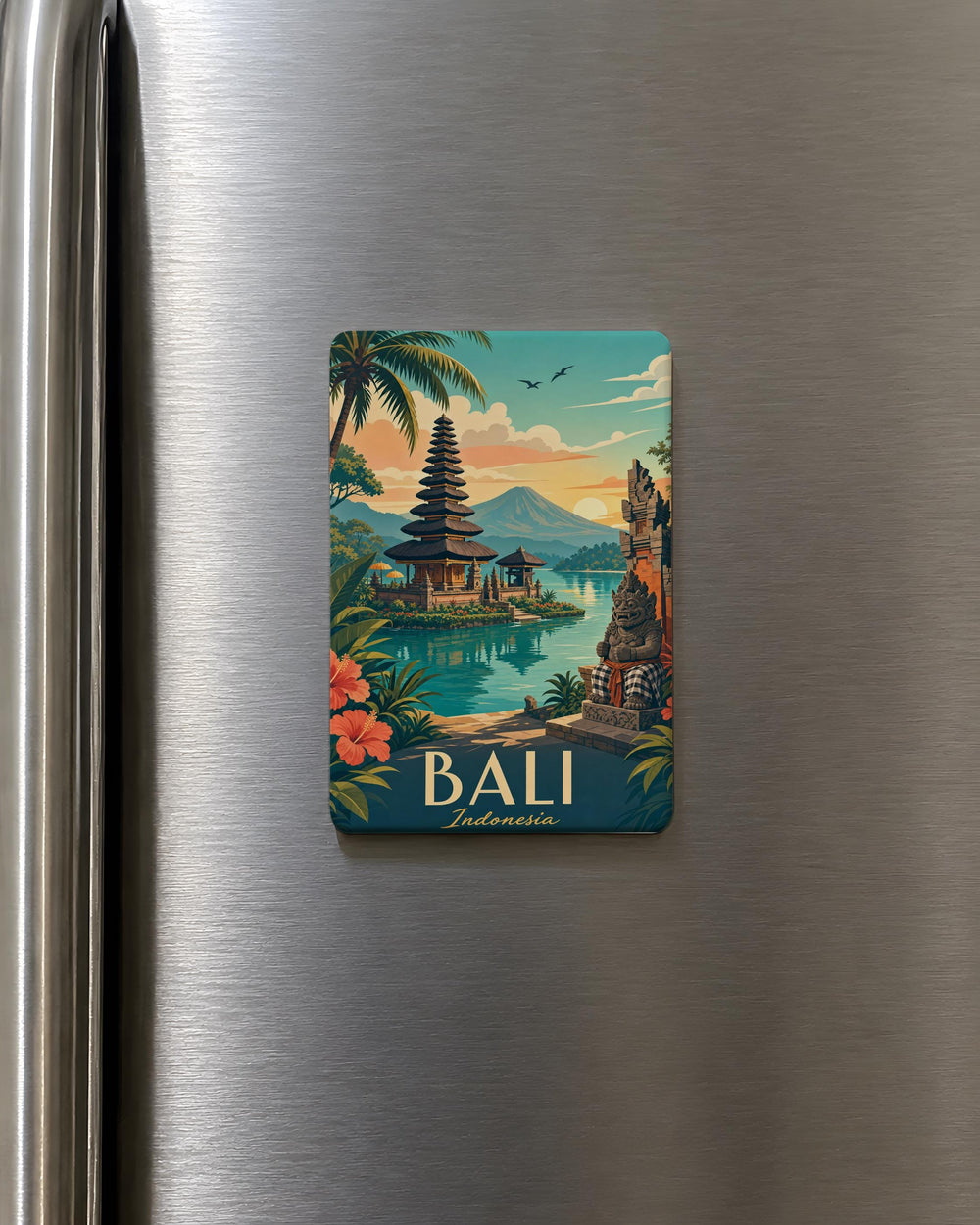 Bali Indonesia Fridge Magnet, Bali Travel Souvenir, Indonesia Vacation Keepsake, Bali Landmark Magnet, Bali Gift