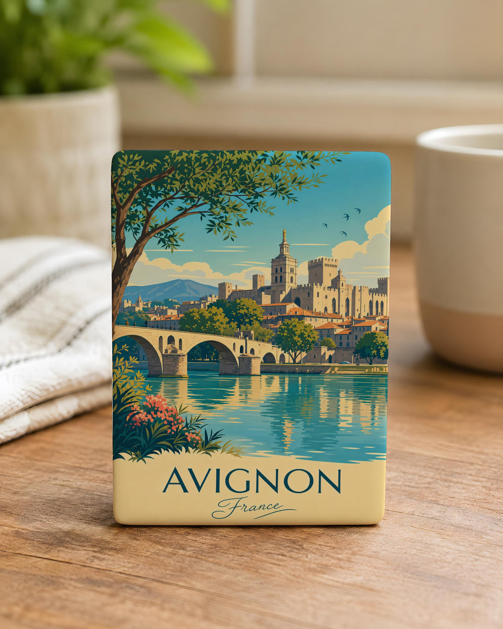 Avignon France Fridge Magnet, Avignon Souvenir Magnet, Provence Travel Gift, French City Landmark Refrigerator Magnet
