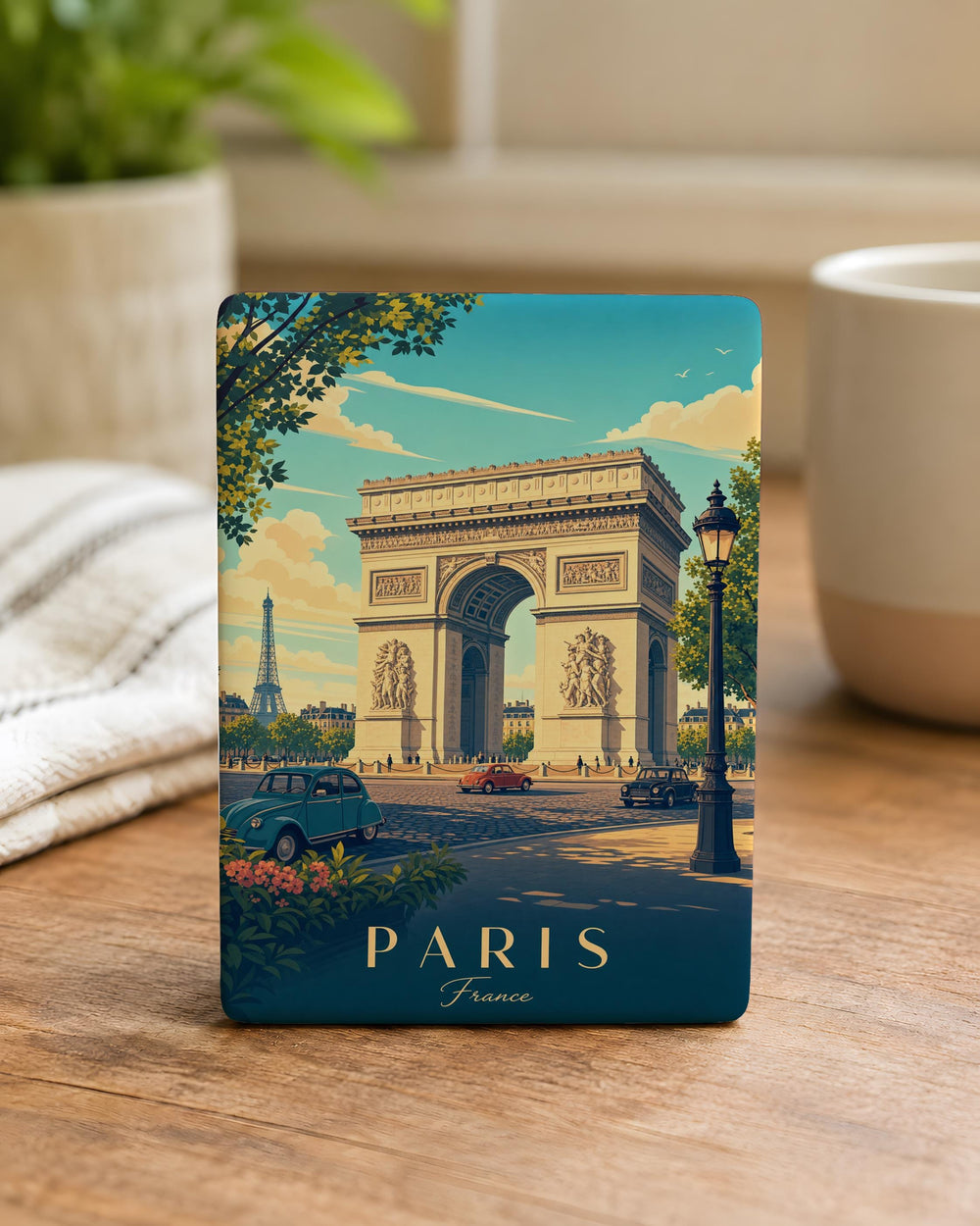 Arc de Triomphe Fridge Magnet, Paris Landmark Souvenir Magnet, France Travel Gift, Paris Home Decor Magnet