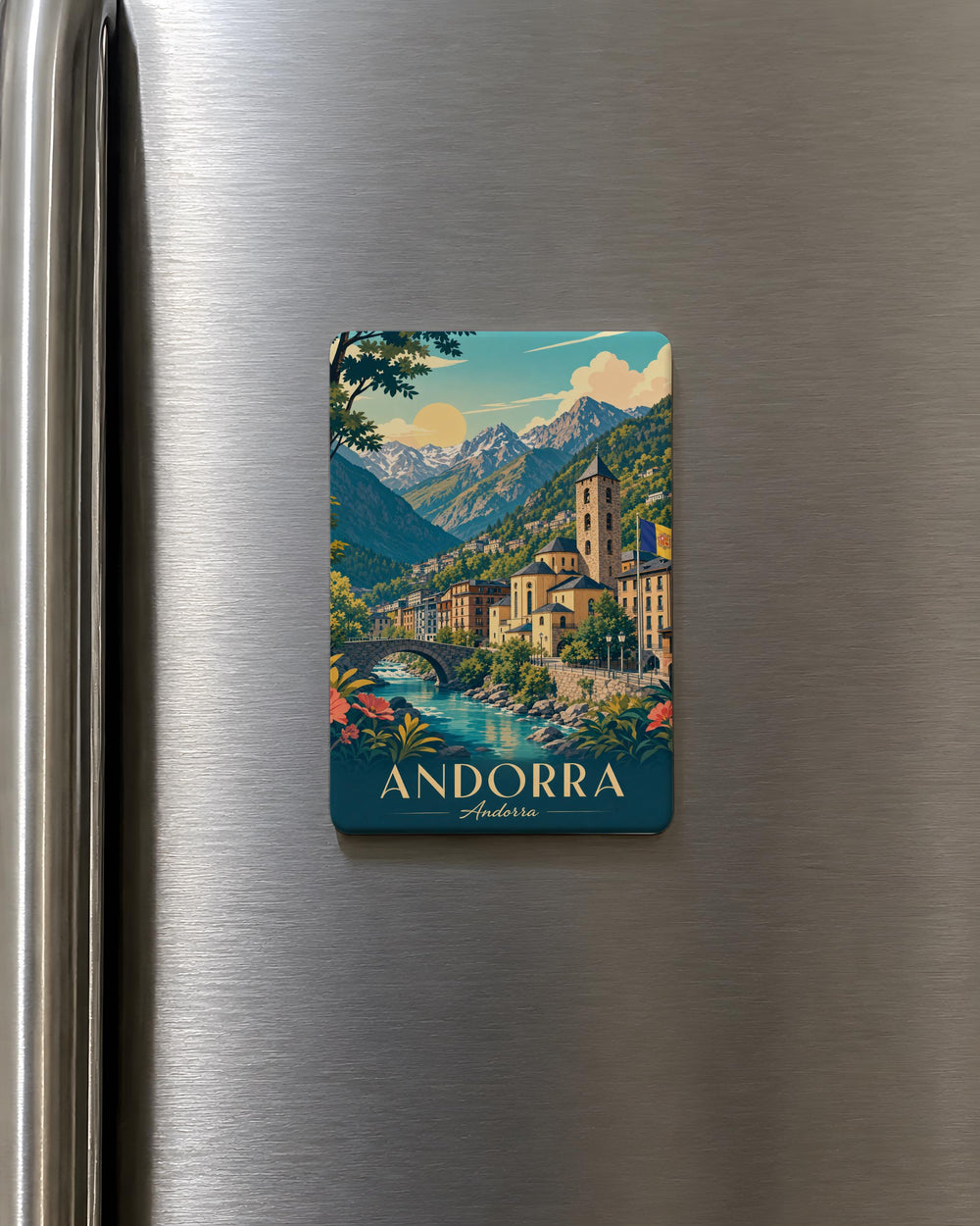 Andorra Fridge Magnet, Andorra Travel Souvenir Magnet, Andorra Country Magnet, Andorra la Vella Magnet, Pyrenees Magnet