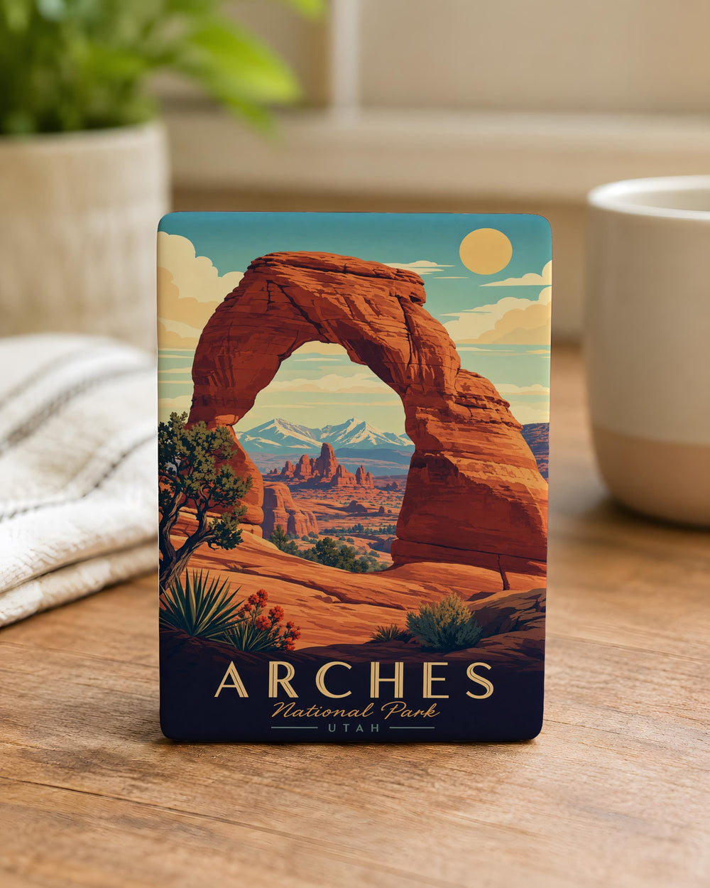 Arches National Park Fridge Magnet, Utah Desert Rock Arches Souvenir Magnet, National Park Travel Keepsake Gift