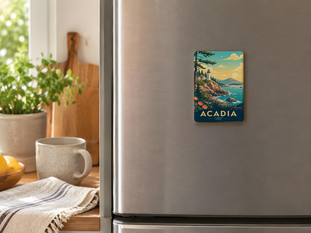 Acadia Maine Fridge Magnet, Acadia National Park Souvenir Magnet, Bar Harbor Maine Travel Keepsake Magnet