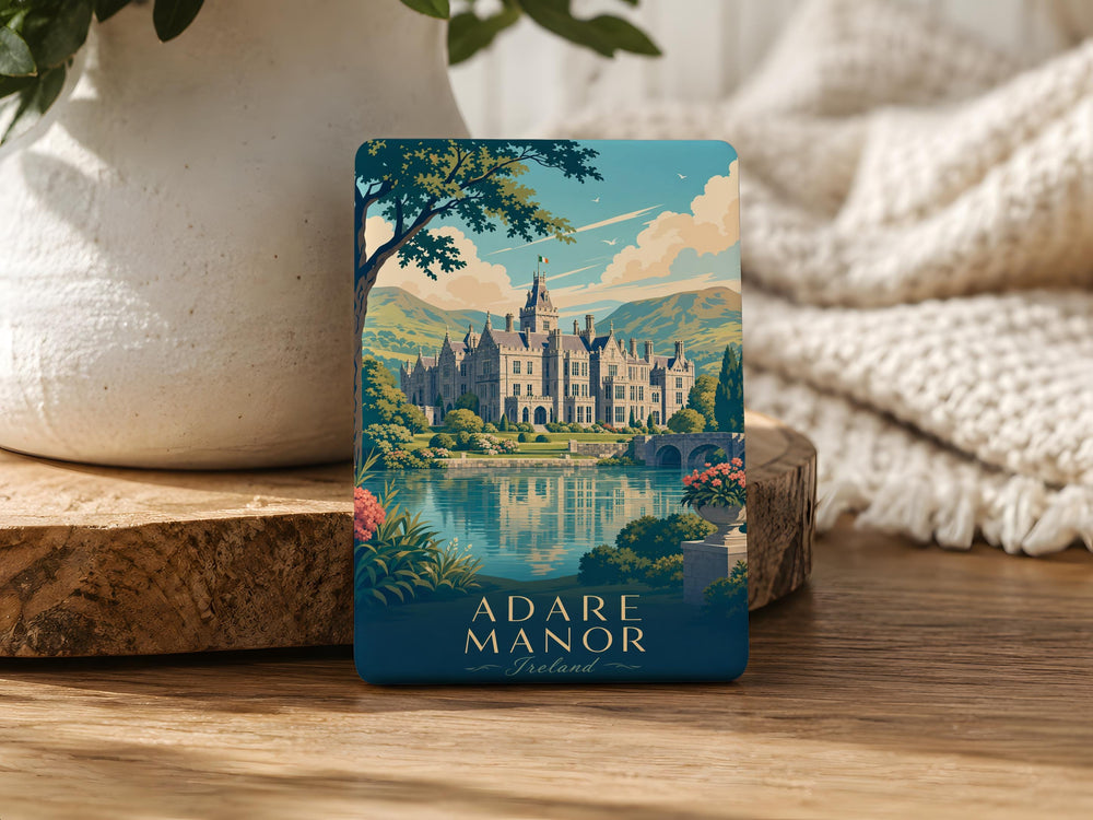 Adare Manor Fridge Magnet, Ireland Historic Manor House Souvenir Magnet, County Limerick Travel Keepsake Magnet