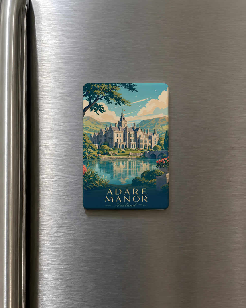 Adare Manor Fridge Magnet, Ireland Historic Manor House Souvenir Magnet, County Limerick Travel Keepsake Magnet