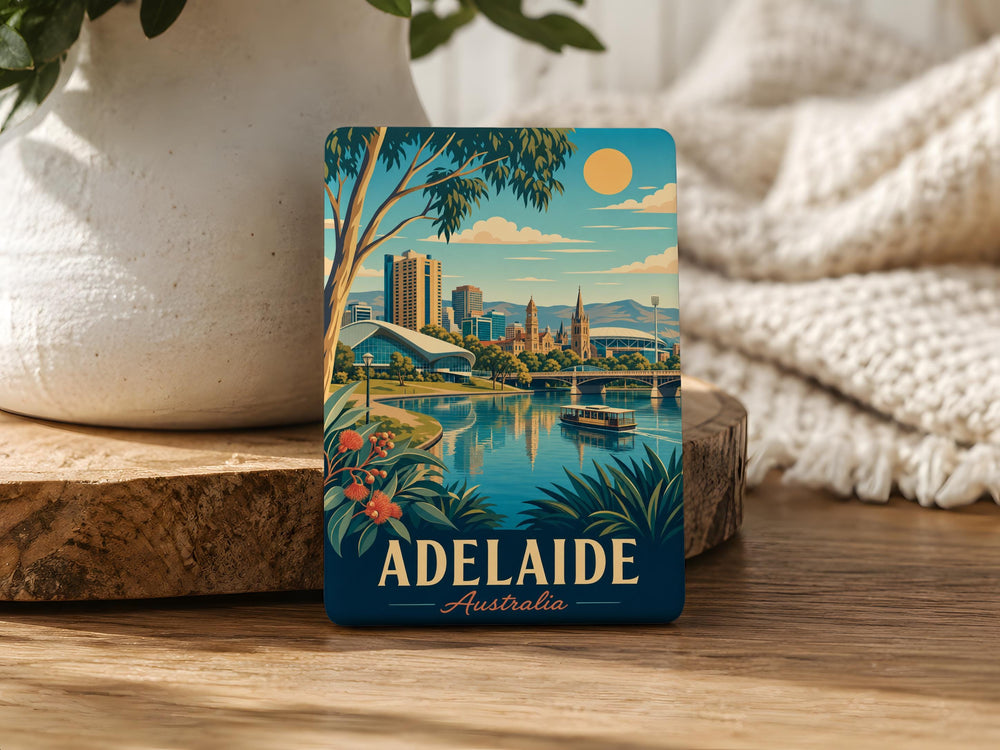 Adelaide Australia Fridge Magnet, Adelaide Souvenir Magnet, South Australia Travel Gift, Adelaide City Keepsake Magnet